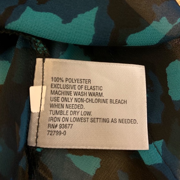 🍒 Worthington Black and Blue Sheer Blouse - Picture 7 of 7